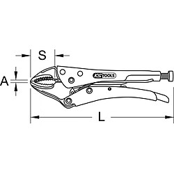 Avis KS TOOLS 115.1151 Pince étau à mors en V, 0-25 mm