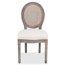 Avis Maison Chic Lot de 4 Chaises à manger,Chaise pour cuisine crème tissu -MN81520