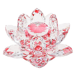 cristal lotus fleur artisanat presse-papiers verre lotus modèle rouge