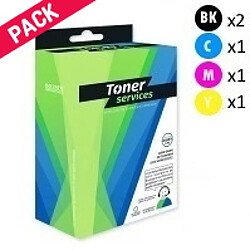 TONER SERVICES Compatible Brother LC123VALBP Pack 5 Cartouches Noir/couleurs (Cupcake) 