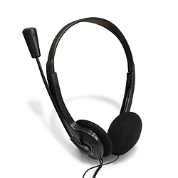 GUPBOO Casque de jeu filaire 3,5 mm avec micro casque bandeau réglable antibruit pour ordinateur portable de bureau 