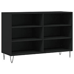 vidaXL Buffet noir 103,5x35x70 cm bois d'ingénierie