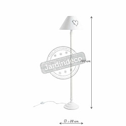 Aubry Gaspard Lampadaire en bois blanc 150cm.