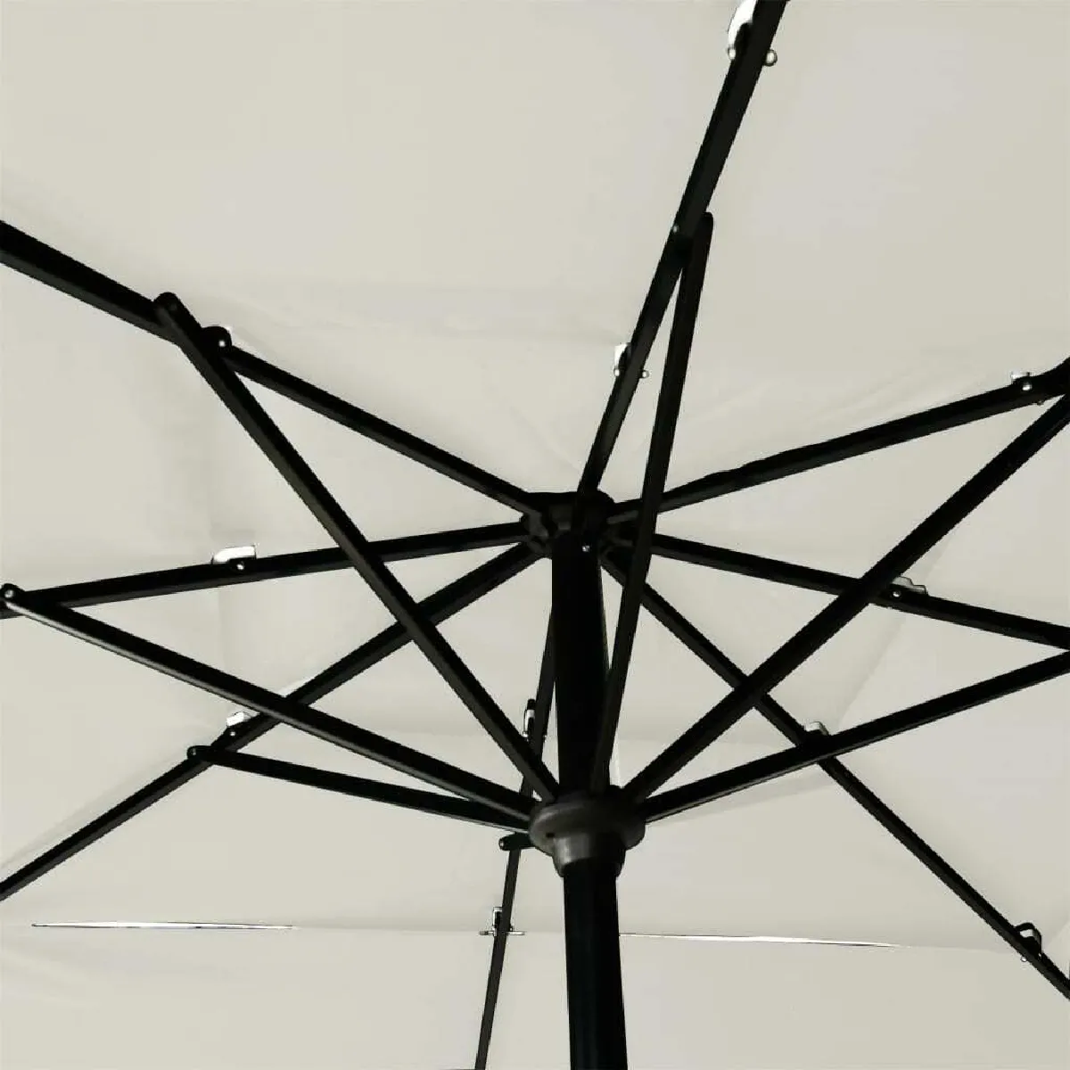 Maison Chic Parasol Jardin | Parasol à 3 niveaux avec mat en aluminium Sable 2,5x2,5 m - GKD12364 pas cher