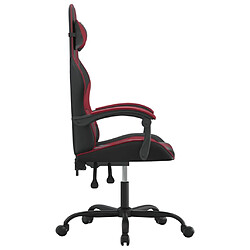 Acheter Maison Chic Chaise de jeu, Chaise gaming pivotante, Fauteuil gamer d'ordinateur,Chaise de Bureau Noir et rouge bordeaux Similicuir -GKD60494