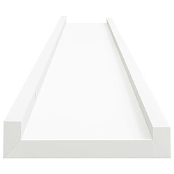 Acheter vidaXL Étagères à rebord pour cadre photo 2 pcs Blanc 80x9x3 cm MDF