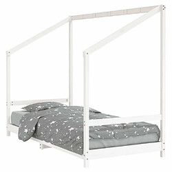 Maison Chic Lit simple Cadre de lit pour enfants,Lit d'Enfant Moderne blanc 90x200 cm bois de pin massif -MN66598