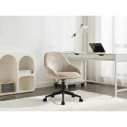 Vente-Unique Chaise de bureau - Velours - Beige - Hauteur réglable - NAODY