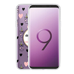 Coque Samsung Galaxy S9 360 intégrale transparente Oui aux licornes Ecriture Tendance Design Evetane.