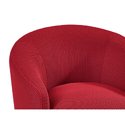 Acheter Vente-Unique Fauteuil pivotant en tissu 3D rouge ACERETO