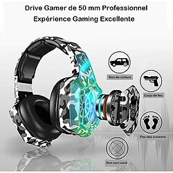 Acheter Chrono Casque Gaming pour PS4 Xbox One, Casque PC avec Microphone de Suppression du Bruit Compatible avec Les Jeux Nintendo Switch Ordinateur Portable Mac (Camouflage)