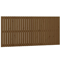 Maison Chic Tête de lit scandinave pour lit adulte,Meuble de chambre murale Marron miel 185x3x90 cm Bois massif de pin -MN94462