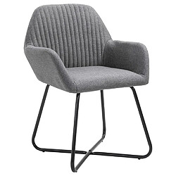 Maison Chic Lot de 2 Chaises à manger,Chaise pour cuisine,Solide Structure gris foncé tissu -MN40097