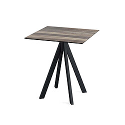 Materiel Chr Pro Table de bistrot Infinity avec piètement noir + plateau HPL 70x70 cm - Veba