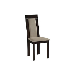 Avis Vente-Unique Lot de 2 chaises BELINDA - Hêtre et tissu - Coloris : Noyer et Beige