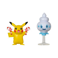 Jazwares Pokémon - Pack 2 figurines Battle Figure Set Edition de Noël : Pikachu, Sorbébé 