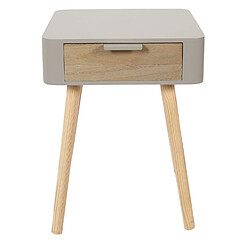 Acheter Toilinux Table de chevet 1 tiroir en MDF - Taupe