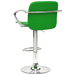 Avis vidaXL Tabourets de bar lot de 2 vert cuir artificiel