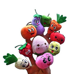 Universal Fruits et légumes Puppet doigt en peluche enfant bébé éducation toys poupées enfants reconnaissent les fruits 