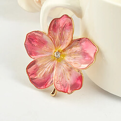 Femmes Mode Fleur En alliage de zinc Broche Pin Charm Pink Breastpin Plum Flower