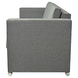 Acheter vidaXL Canapé à 3 places Tissu Gris clair