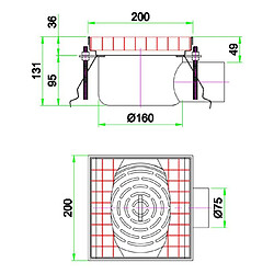 Caniveau de Sol pour Cuisine Professionnelle - Sortie Horizontale - Combisteel - 7075.0120