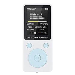 Wewoo Lecteur MP3 2019 Mode Portable MP4 Son sans perte de musique Enregistreur FM walkman mini Support musique, radio, enregistrement, 3 pas mémoire (Blanc)