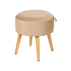 Beliani Tabouret à coffre en velours beige NEELY