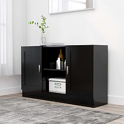 vidaXL Buffet Noir 120x30,5x70 cm Bois d'ingénierie