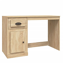 Maison Chic Bureau solide,Table de travail,Bureau d'ordinateur avec tiroir chêne sonoma 115x50x75 cm bois d'ingénierie -GKD69549