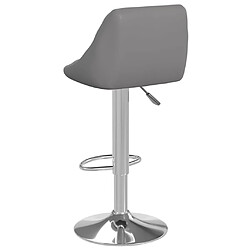 Acheter vidaXL Tabourets de bar lot de 2 gris similicuir