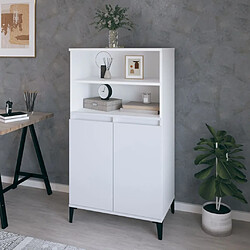 Maison Chic Buffet,Meuble de Rangement,commode pour salon,Cuisine Blanc 60x36x110 cm Bois d'ingénierie -MN83189