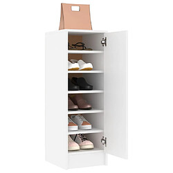 Avis vidaXL Armoire à chaussures Blanc 32x35x92 cm Aggloméré