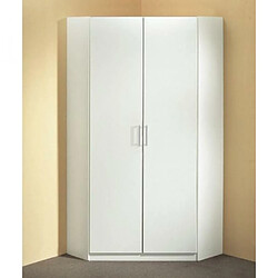 Inside 75 Armoire d'angle DORVAL 2 portes blanc mat 95* 95 