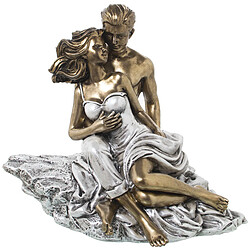 Figurine Décorative Alexandra House Living Doré Plastique Couple 23 x 30 x 28 cm