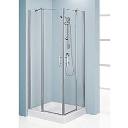 Cabine de douche Portes pivotantes Accès d'angle 80 cm Domino ALTERNA