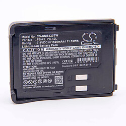 vhbw Li-Ion batterie 1500mAh (7.4V) pour radio talkie-walkie comme Kenwood PB-42, PB-42L, PB-42Li 