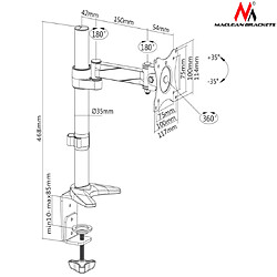 Acheter Support de bureau pour écran 13"-27" 8kg Maclean MC-717