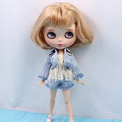 veste pantalon de poupée Vêtement de Poupée Veste Gilet Pantalon Décoration pour 1/6 Poupée Blythe Doll Azone Licca Pullip