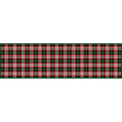 Alter Chemin de cuisine, 100% Made in Italy, Tapis antitache avec impression numérique, Chemin de table antidérapant et lavable, Modèle Tartan - Danièle, cm 180x52