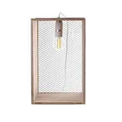 Avis The Home Deco Factory Lampe à poser avec cadre en bois Louise - H. L. 18 cm - Blanc