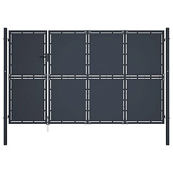 vidaXL Portail de jardin Acier 350 x 175 cm Anthracite