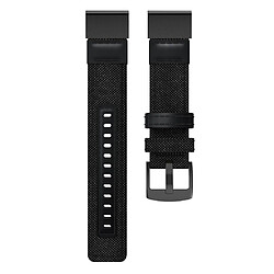 Wewoo Bracelet pour montre connectée en cuir et Garmin Fenix5 Plustaille du 150 + 110 mm noir pas cher