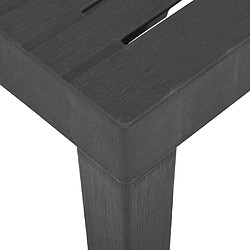 Avis vidaXL Table de jardin Gris 79x65x72 cm Plastique