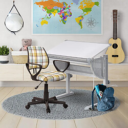 Avis Chaise pour enfant / Chaise de bureau pour enfant KIDDY CD SQUARE Tissu vert/bleu/blanc hjh OFFICE