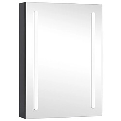 Maison Chic Armoire de salle de bain,Meuble de rangement,Meuble haut à miroir LED 50x13x70 cm -GKD212845