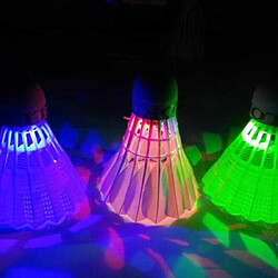 Wewoo Badminton durable de matériel de la plume LED d'oie de 4 en 1