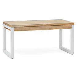 Ds Meubles Table Basse relevable 50x100 x52 BL-NA Table basse relevable iCub Strong ECO 50x100x52 cm blanc naturel