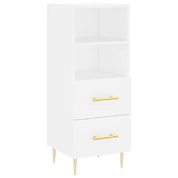 Maison Chic Buffet,Meuble de Rangement,commode pour salon,Cuisine blanc 34,5x34x90 cm bois d'ingénierie -MN65294