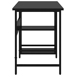 Acheter Maison Chic Bureau d'ordinateur solide,Table de travail Noir 105x55x72 cm MDF et métal -GKD23101